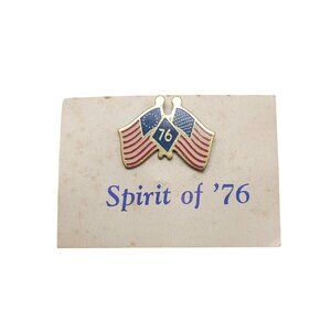 Spirit Of '76 American Flag Lapel Pin Bicentennial